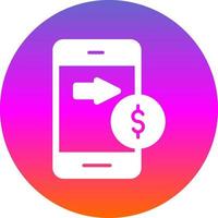 Send Money Mobile Vector Icon Design