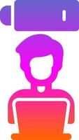 Sleepy Worker Vector Icon Design