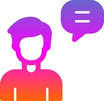 Person Chatting Vector Icon Design