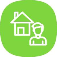 Working at Home Vector Icon Design