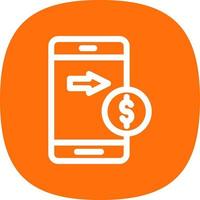 Send Money Mobile Vector Icon Design