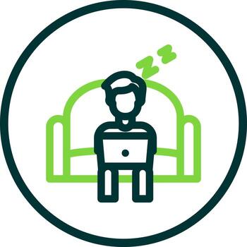 Lazy Work Vector Icon Design