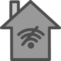 no hay diseño de icono de vector de casa wifi