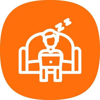 Lazy Work Vector Icon Design