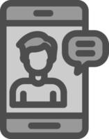 Smartphone Meeting Vector Icon Design