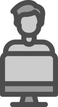 Working on Computer Vector Icon Design