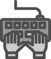 Typing on Keyboard Vector Icon Design