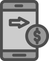 Send Money Mobile Vector Icon Design