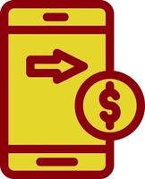 Send Money Mobile Vector Icon Design