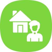 Working at Home Vector Icon Design
