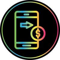 Send Money Mobile Vector Icon Design