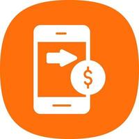 Send Money Mobile Vector Icon Design