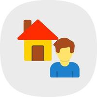 Working at Home Vector Icon Design