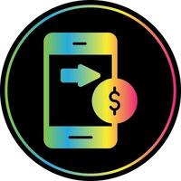 Send Money Mobile Vector Icon Design