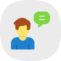 Person Chatting Vector Icon Design