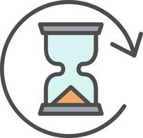 icono de vector de reloj de arena