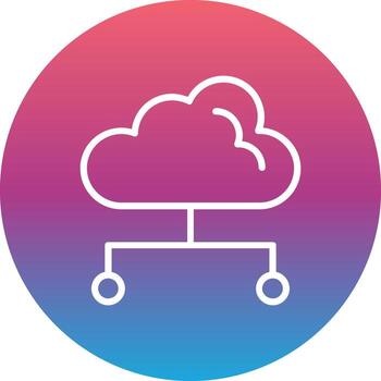 icono de vector de computación en la nube