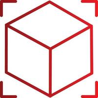 icono de vector de cubo