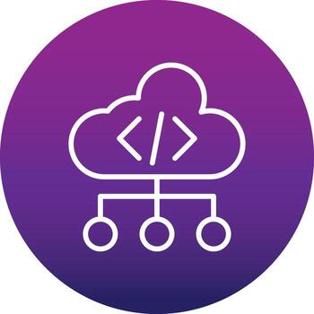 Cloud Coding Vector Icon