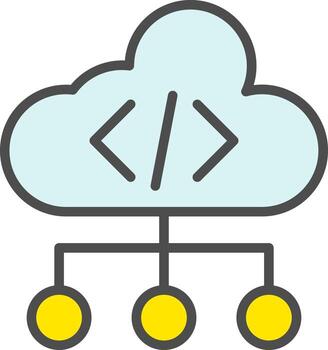 Cloud Coding Vector Icon