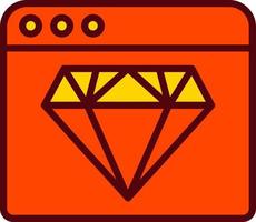 icono de vector de diamante