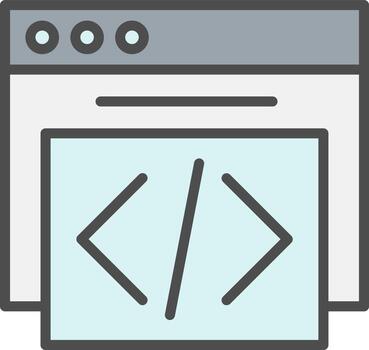 icono de vector de código