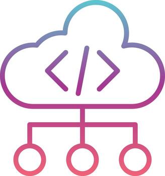 Cloud Coding Vector Icon