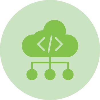 Cloud Coding Vector Icon