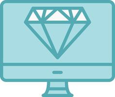 icono de vector de diamante