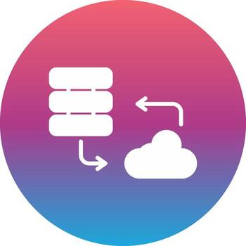 icono de vector de servidor de nube