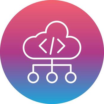 Cloud Coding Vector Icon