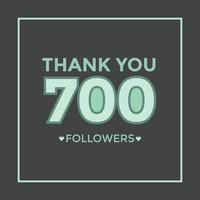 user Thank you celebrate of 700 subscribers and followers. six hundred followers Thank you design Greeting card template for social networks followers, subscribers, like. 700 followers vector