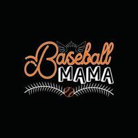 diseño de camiseta vectorial de mamá de béisbol. diseño de camiseta de béisbol. se puede utilizar para imprimir tazas, diseños de pegatinas, tarjetas de felicitación, afiches, bolsos y camisetas. vector