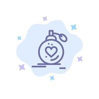 Love Marriage Passion Perfume Valentine Wedding Blue Icon on Abstract Cloud Background vector