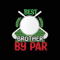 mejor hermano por par vector diseño de camiseta. diseño de camiseta de pelota de golf. se puede utilizar para imprimir tazas, diseños de pegatinas, tarjetas de felicitación, afiches, bolsos y camisetas.