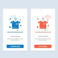 Clothes Drying Hanging  Blue and Red Download and Buy Now web Widget Card Template vector