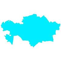 Kazakhstan country map vector illustration on a white background. Country area with all provinces.