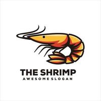 shrimp mascot illustration logo vector