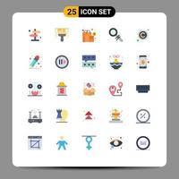 Modern Set of 25 Flat Colors Pictograph of license copyright exclamation copy look Editable Vector Design Elements