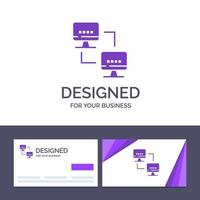 Creative Business Card and Logo template Computer Network Computing Computers Vector Illustration