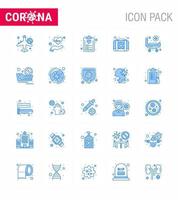 Coronavirus awareness icons 25 Blue icon Corona Virus Flu Related such as medical emergency life plan healthcare viral coronavirus 2019nov disease Vector Design Elements