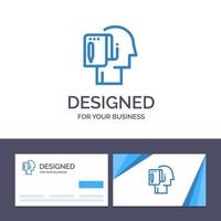 Creative Business Card and Logo template Begin Start From Scratch List Note Start Vector Illustration