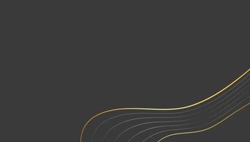 Abstract background with luxury golden line. Black and gold elements background vector