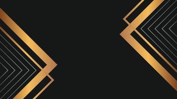 Abstract golden lines black background. Black and Golden modern abstract background vector
