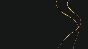 Abstract golden lines black background. Black and Golden modern abstract background vector