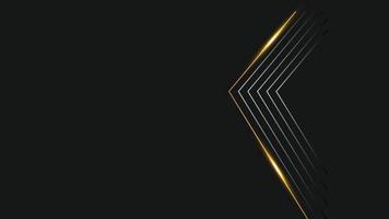 Abstract golden lines black background. Black and Golden modern abstract background vector