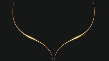 Abstract golden lines black background. Black and Golden modern abstract background vector