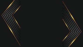 Abstract golden lines black background. Black and Golden modern abstract background vector