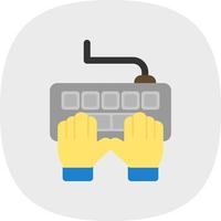 Typing on Keyboard Vector Icon Design