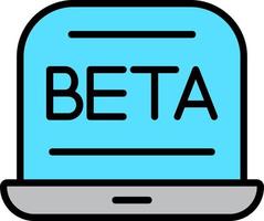 diseño de icono de vector beta